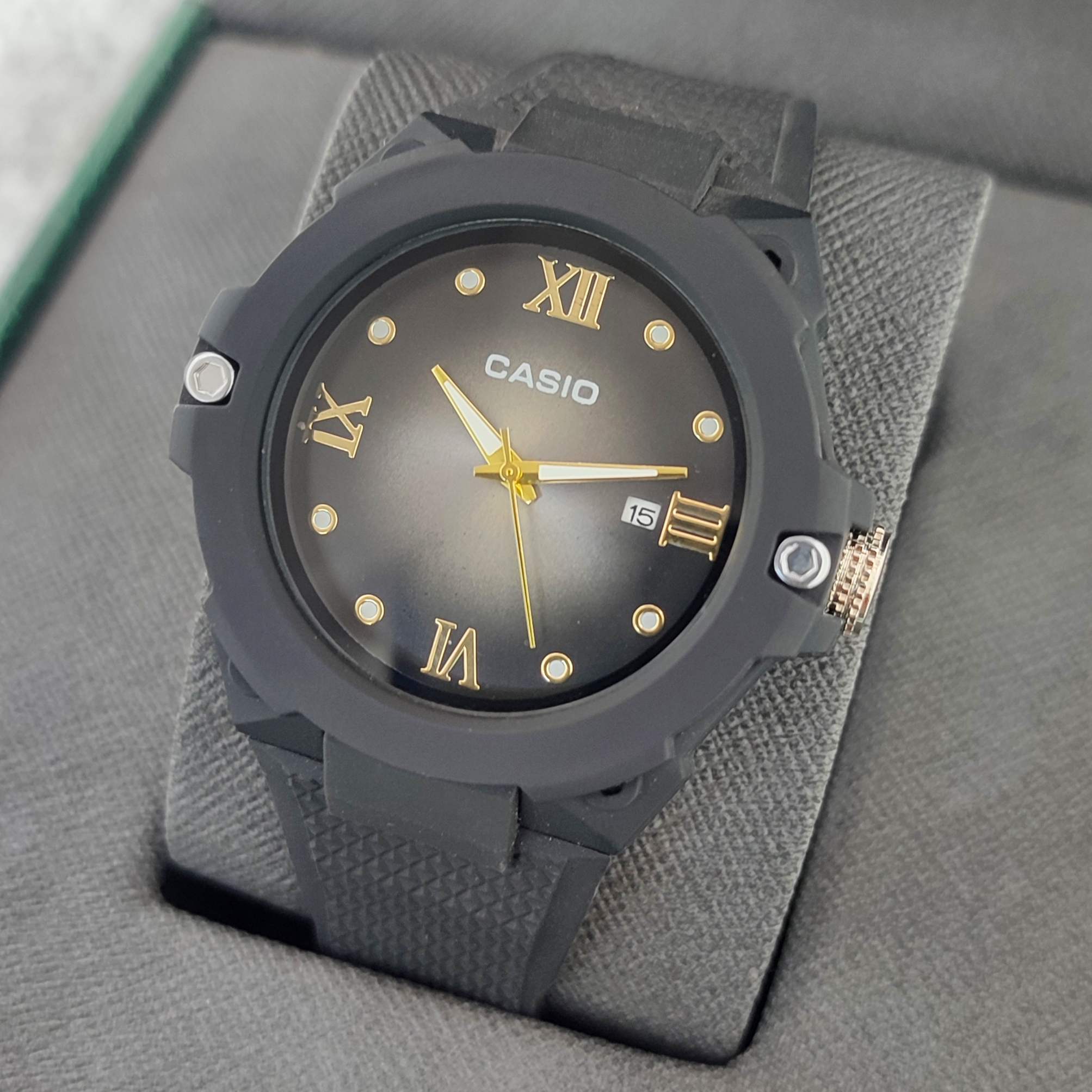 1004-1 ساعت مردانه اسپرت کاسیو CASIO بند رابر ضد آب تاریخ دار - Image 1