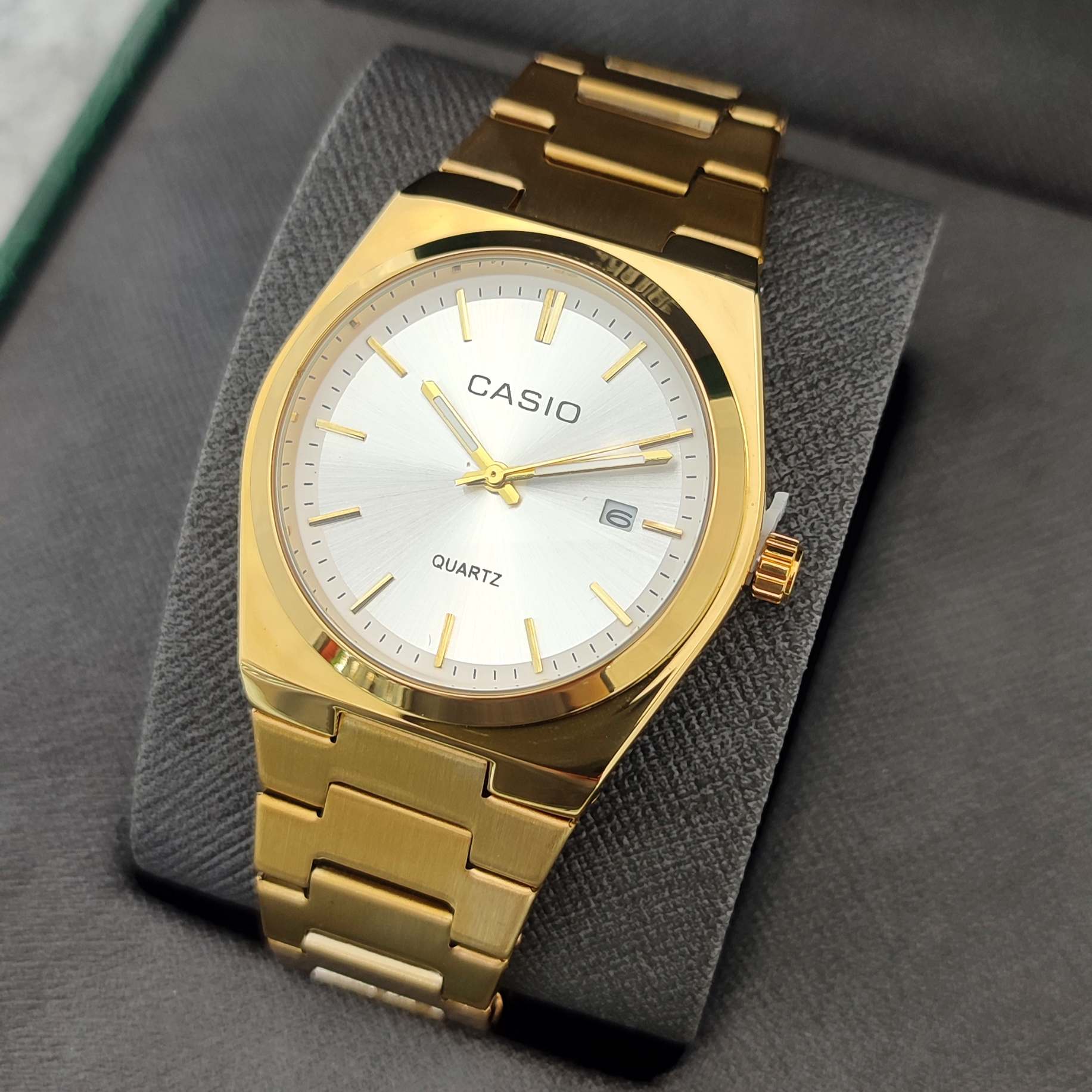 1009 ساعت مردانه استیل کاسیو CASIO تاریخ دار رنگ ثابت - Image 1
