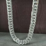 ست مردانه ساعت دیزل DIESEL تاریخ دار با دستبند وگردنبند کارتیر نقره ای - Image 3